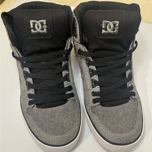 DC Black and Gray High-Top Sneakers